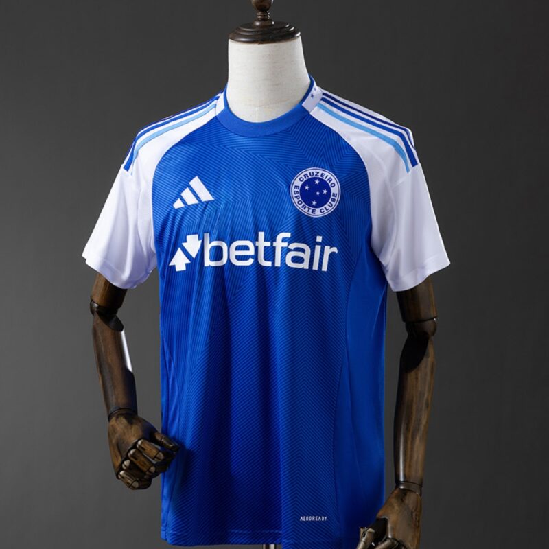 Camisa masculina Cruzeiro Azul e Branco 25/26