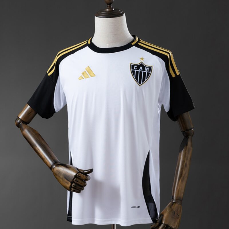 Camisa masculina Atlético/ MG Branco e Preto 25/26